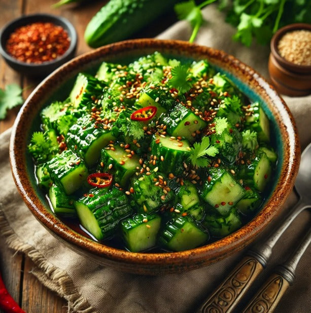 Asian smashed cucumber salad - Recipe & instructions